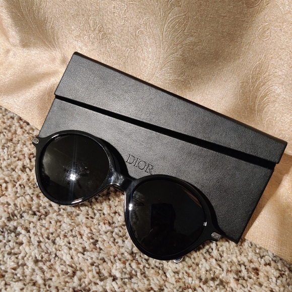 NEW Christian Dior Sunglasses Round Umbrage 52mm Black & Tortoise - Picture 1 of 4